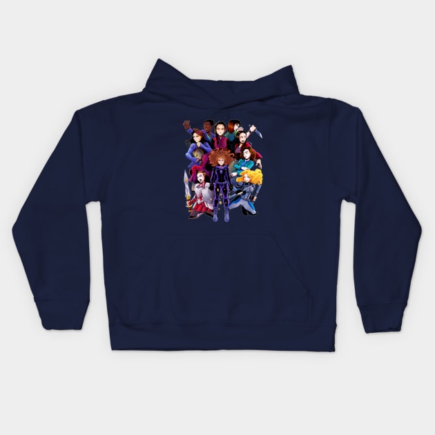 Femme Fatales Kids Hoodie by PageBranson